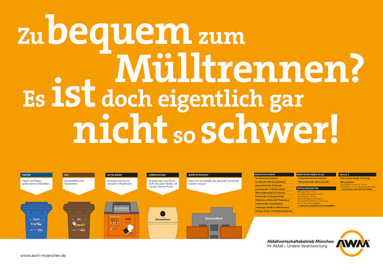 In Wohnanlagen zum Mülltrennen motivieren - AWM - Abfallwirtschaftsbetrieb München